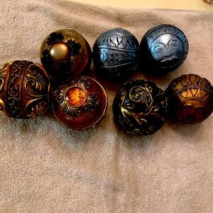 Seven decorative balls